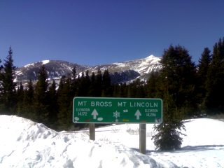 View from Hoosier Pass on Mount Lincoln